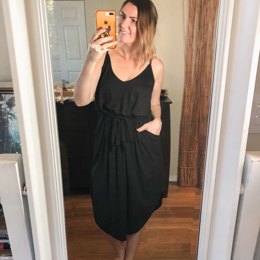 Ellis Tie Waist Strap Dress